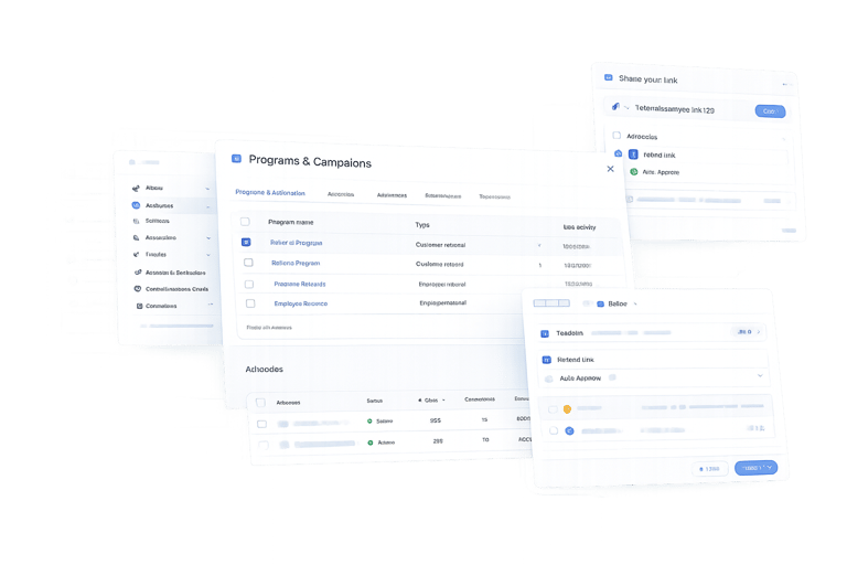 Ambassador affiliate recruitment tools showing partner onboarding and application management