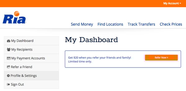 referral marketing for financial services example 1