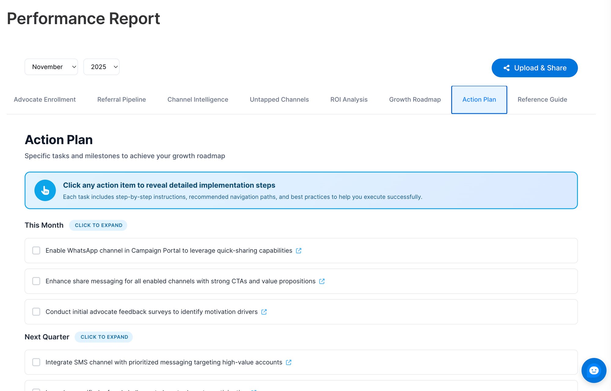 Ambassador predictive and recommendation engine full dashboard view
