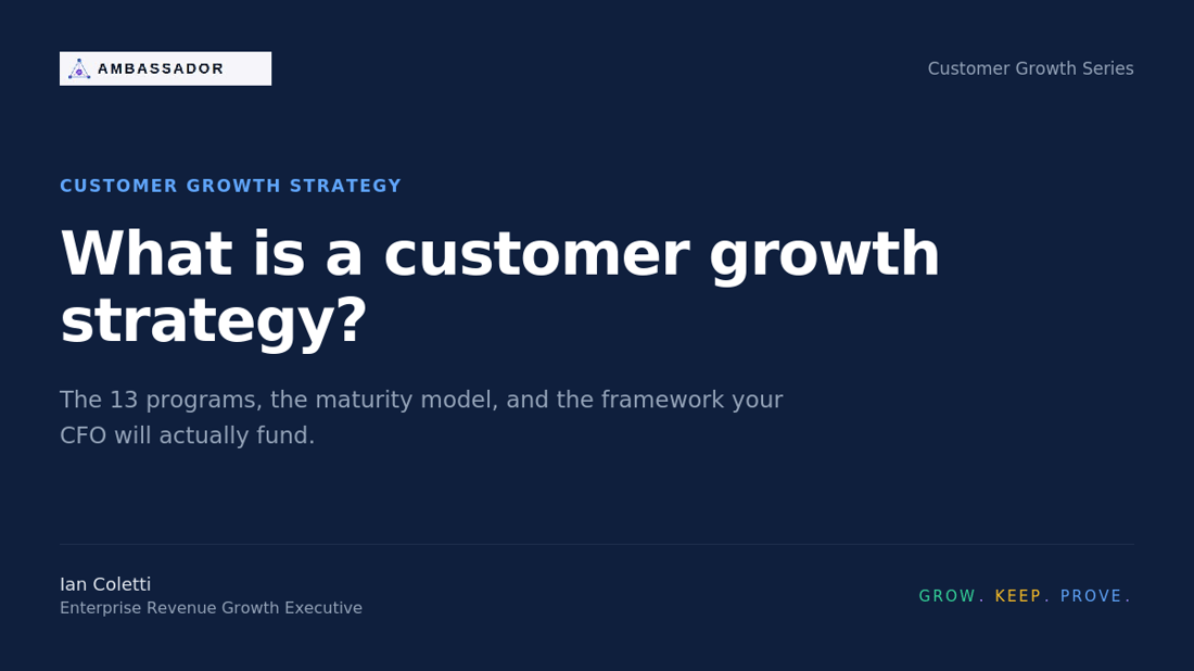 What is a Customer Growth Strategy?