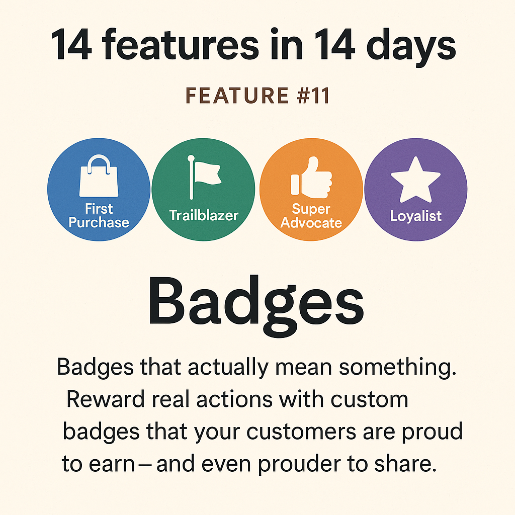 14 Features in 14 Days — Feature #11: Badges