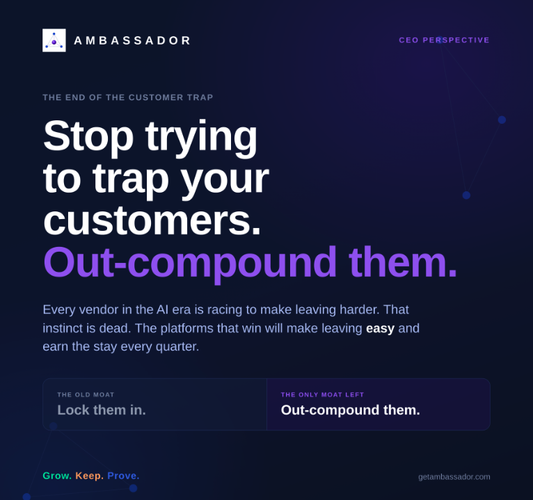 Stop Trying to Trap Your Customers. Out-Compound Them.