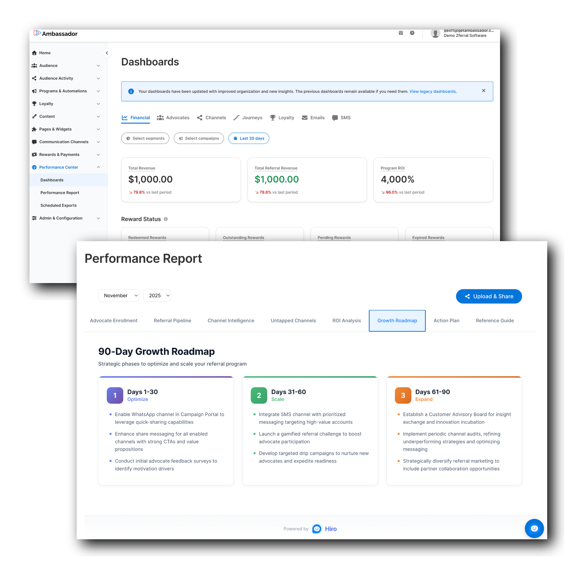 Ambassador growth roadmap and execution task list